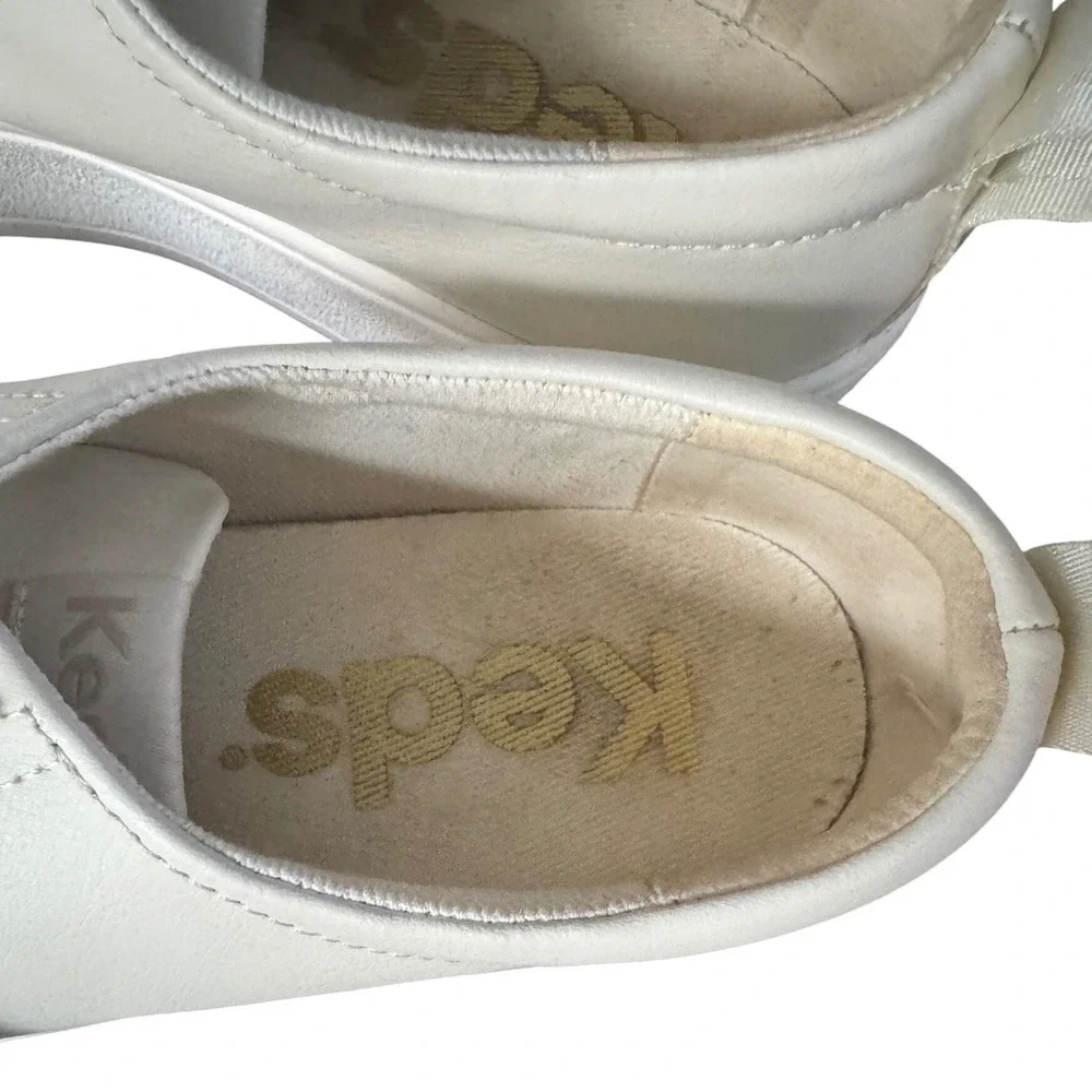 Keds Sklyers Light Cream Leather‎ Platform Heel Sneakers Size 9.5